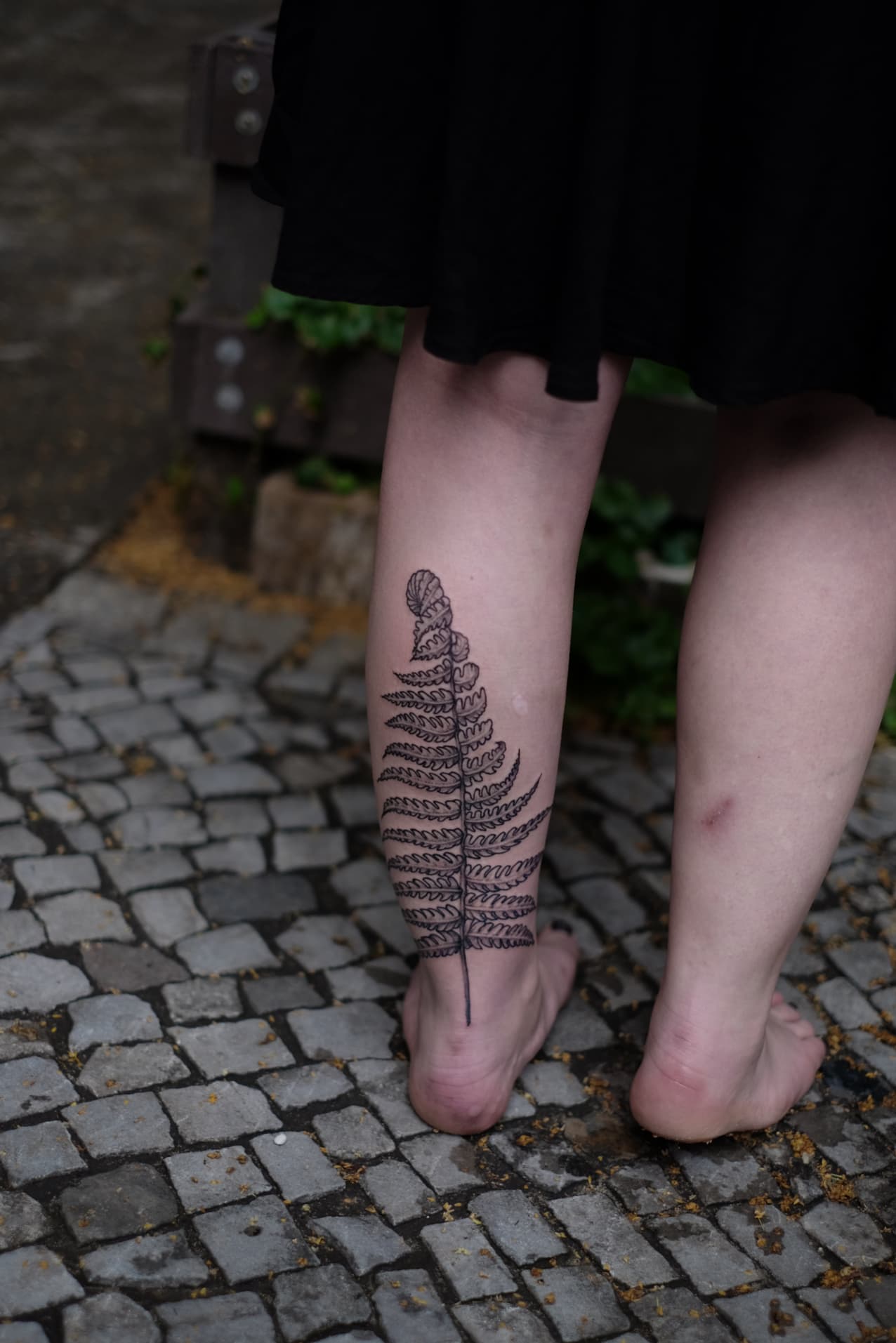 Fern calf tattoo